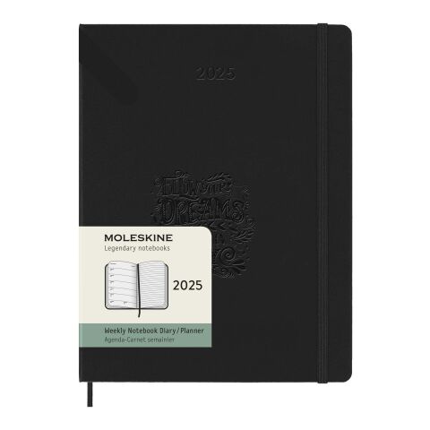 Moleskine inbunden 12-månaders veckoplanerare XL Standard | svart | Inget reklamtryck | Inte tillgängligt | Inte tillgängligt