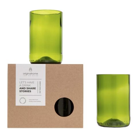 Originalhome 280 ml glasuppsättning Grön | Inget reklamtryck