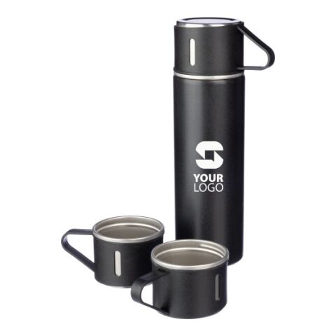 Stainless steel double walled bottle set (420 ml) Herbert Svart | Inget reklamtryck | Inte tillgängligt | Inte tillgängligt