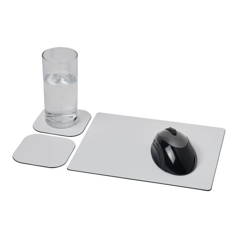 Brite-Mat® Set 3 med musmatta och underlägg Svart | Pappersutskrift | topp | 95 mm x 95 mm