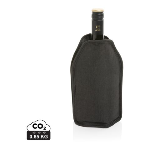 Vino AWARE™ RPET wine cooler sleeve svart | Inget reklamtryck | Inte tillgängligt | Inte tillgängligt